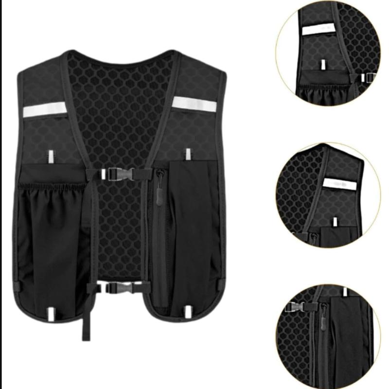 Reflective Hydration Backpack Waterproof Running Sports Vest For Hiking Cycling Marathon With Multi-Pocket