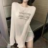2KWEIRD  Loose T-shirts for Women Letter Pattern Simple Design Korean Style Summer Clothing Thin All-match Young Students Tops New Trendy