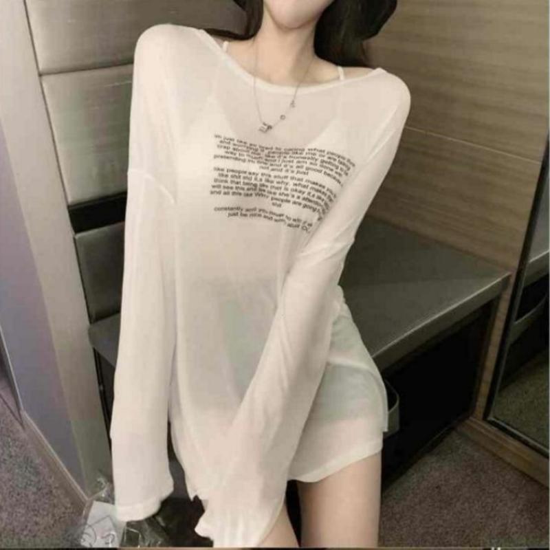 2KWEIRD  Loose T-shirts for Women Letter Pattern Simple Design Korean Style Summer Clothing Thin All-match Young Students Tops New Trendy