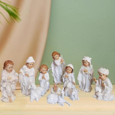 11 stück Krippen Sets für Weihnachten Geburt von Jesus Handwerk Statue Ornament Harz