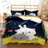 BuBu-Bear Cartoon Anime Cute All Season Duvet Cover kawaii Bedding set Soft Quilt Cover and Pillowcases SingleDoubleQueenKing
