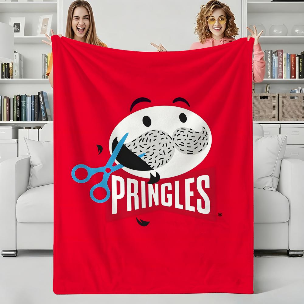 Snack P-Pringles Wurf-Flanell-Decke Perfekt für Sofa Büro Bett Reise Schlafen Lesen Entspannen Camping Ganzjahresnutzung