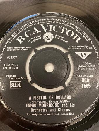 

7inch Record ENNIO MORRICONE - A Fistful Of Dollars RCA1596 RCA Victor 1967 UK Soundtracks & Musicals Used