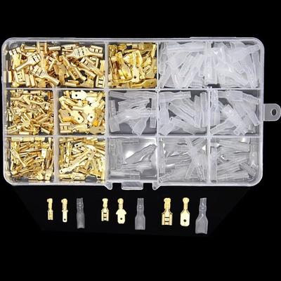 Insulating Sleeves Gold Silver Crimp Terminal Insulating Brass Wire Connector Cold Press Terminal
