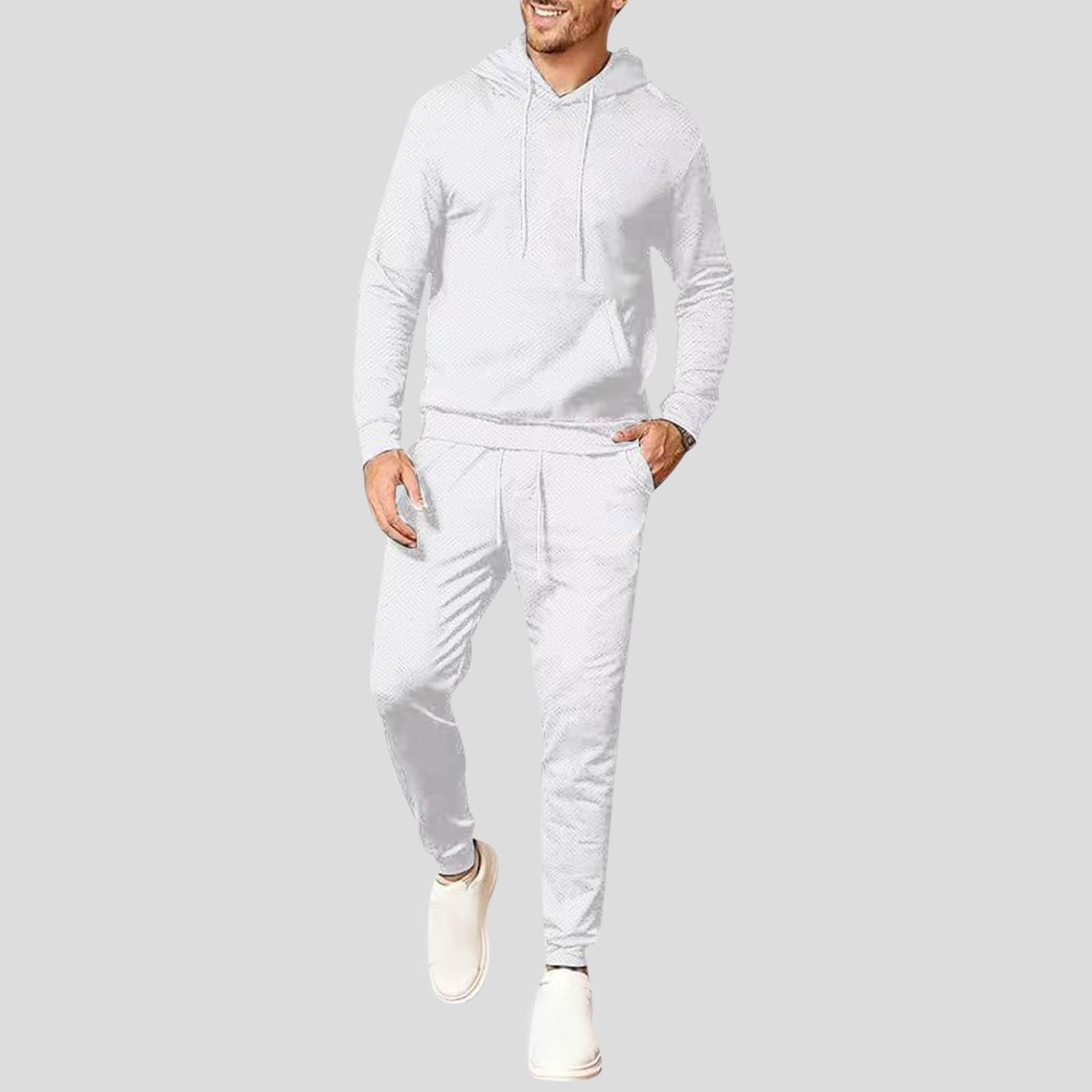 

Осень и Зима новый экспортный тяжелый жаккардовый мужской однотонный худи с кулиской и спортивные брюки повседневный и удобный спортивный костюм 3XL