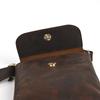 Gender-Neutral Vintage Sling Bag - Pull-Up Leather Crossbody Purse, Compact Cowhide Shoulder Bag with Phe Pocket