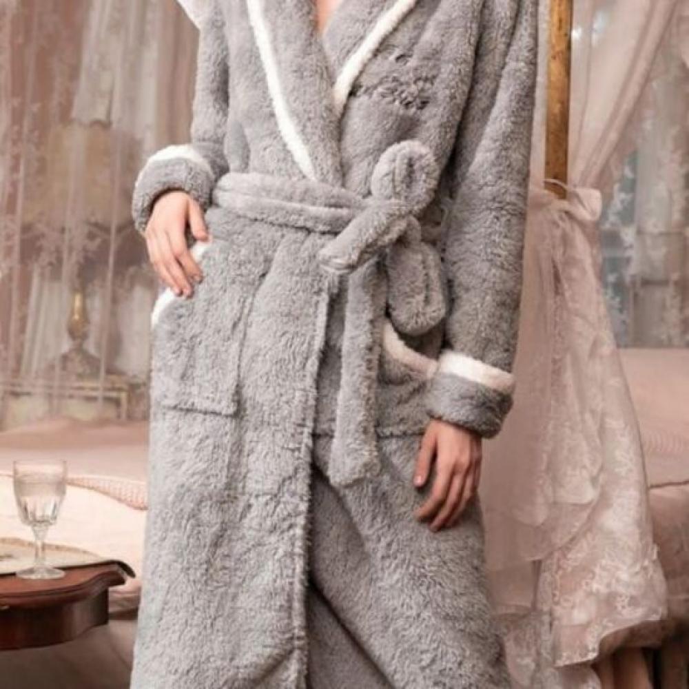 Rellawear Shower Gown Lounge Robe Homewear 2color Qp2511008