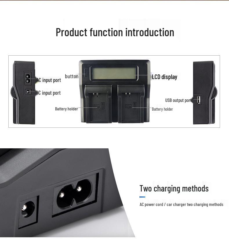 Fuyalin LPE12 Charger for Canon EOS M, M2, M10, M50, M100, 100D