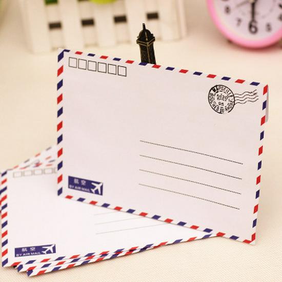 Retro Airmail Envelope & Postcard Set: Perfect for DIY Greeting Cards & Gifts