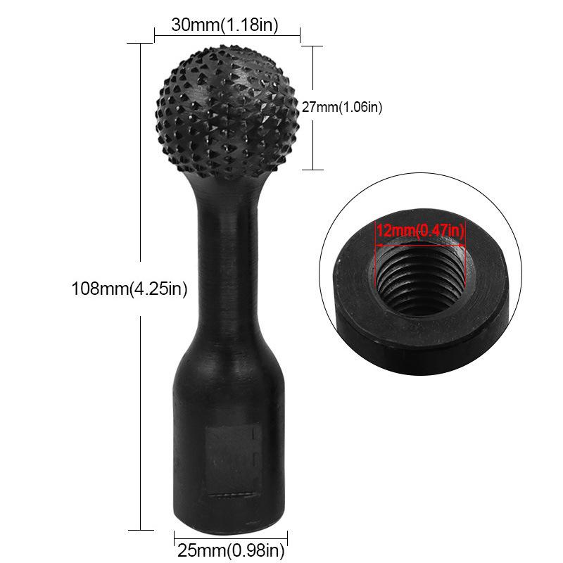 Spherical Wood Carving Grinding Head for Spoon and Groove Shaping
