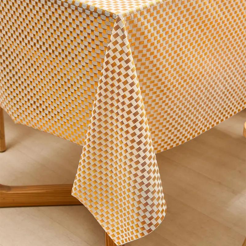Rectangle Table Cloth European Style PVC Tablecloth Waterproof Oilproof Living Room Tables Cover Dust-proof Decor Obrus Ins