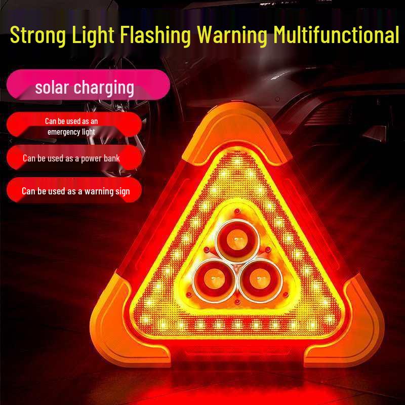 Solar-Powered Explosion-Proof Emergency Triangle Warning Light