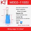 KT KST MDD2-110/187-250 Male Pre-Insulated Crimp Terminal Pins, 1000 Pcs