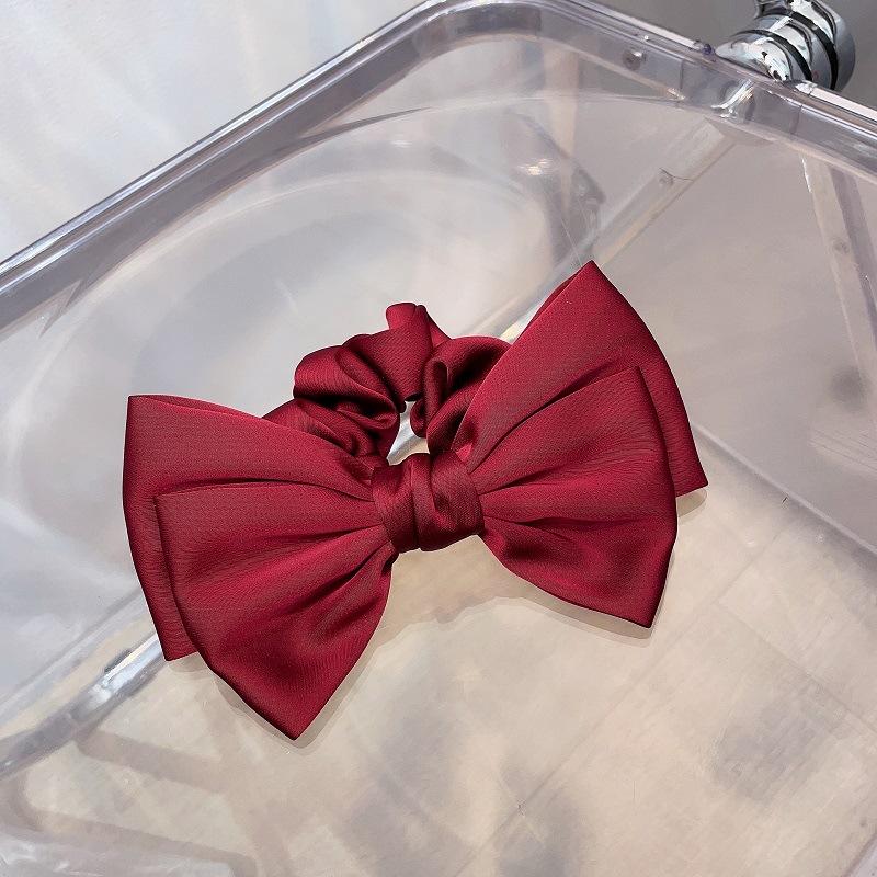 

Простота Элегантный Атласный Большой Бант Веревка для Волос для Женщины Темперамент Без Повреждения Волос Веревка для Волос Мода Девушка Высокий Хвост Скранчи