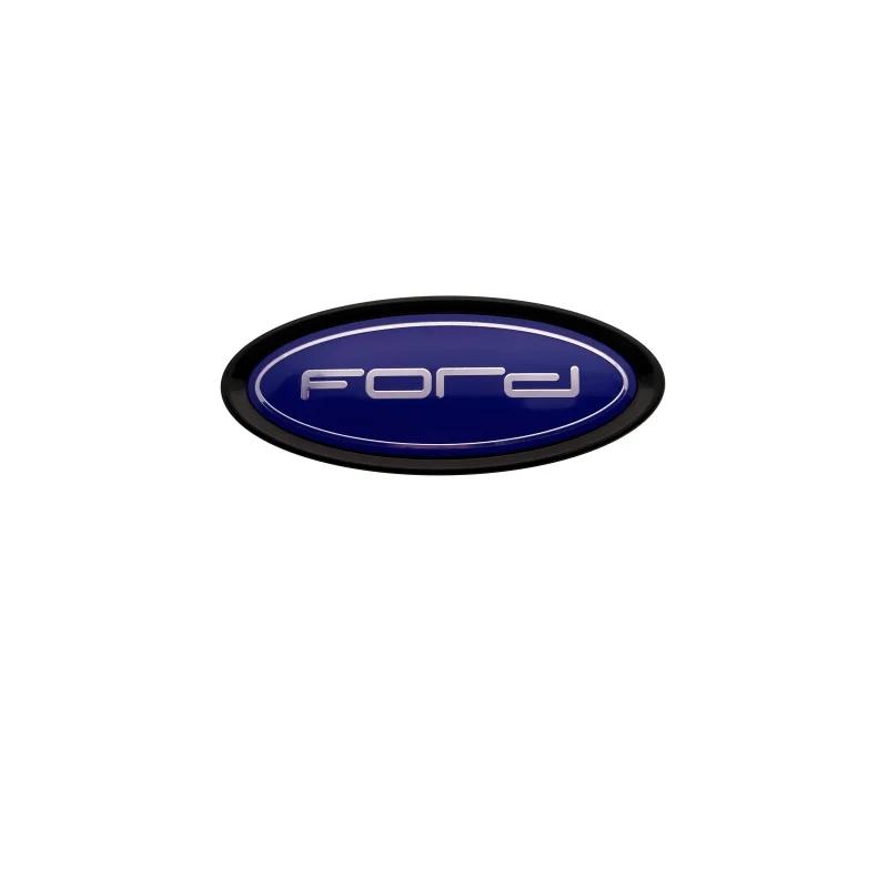 9.5cm 2Pins Auto Front Hood Emblem Rear Trunk Badge Decal Sticker For Ford Focus Mk2 Mk3 Fiesta Mk7 Ranger Mondeo Mk4 S-MAX Kuga