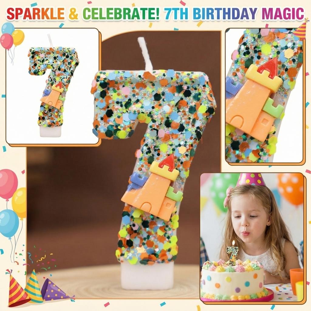 Fashion Cartoon Creative Birthday Candles Party Digital Candles