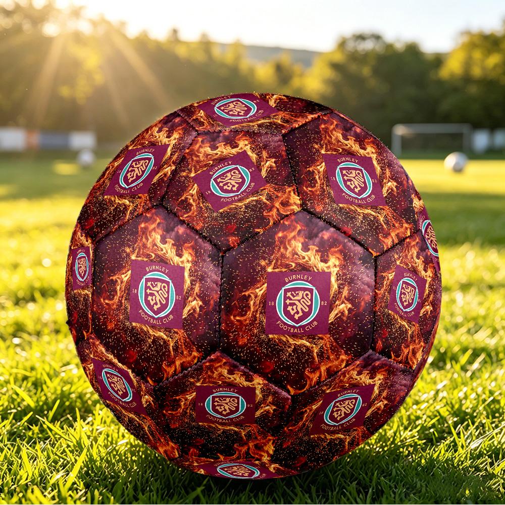 Burnley FootballPrinted Size 5 Soccer Ball, Anti Slip Adult Match Football Souvenir for Football Fans