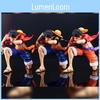Collectible Pvc Luffy Anime Figure In Knee Pose Available In Vibrant Blue Red And Orange