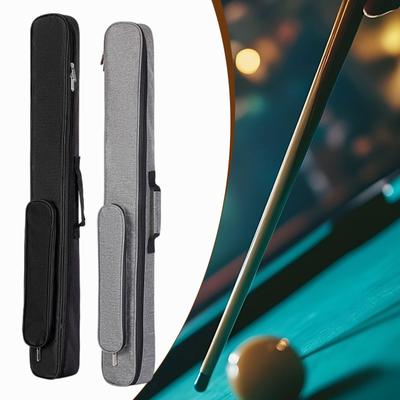 2x2 Pool Cue Case Lightweight 4 Slots Carrier Storage Bag Snooker Cue Storage Pouch for Training Practice Travel Outdoor Snooker