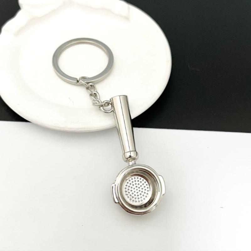 Barista Coffee Keychain Jewelry Tiny Coffee Handle Key Chain Cafe Gift Lovers Barista Keyring Souvenir