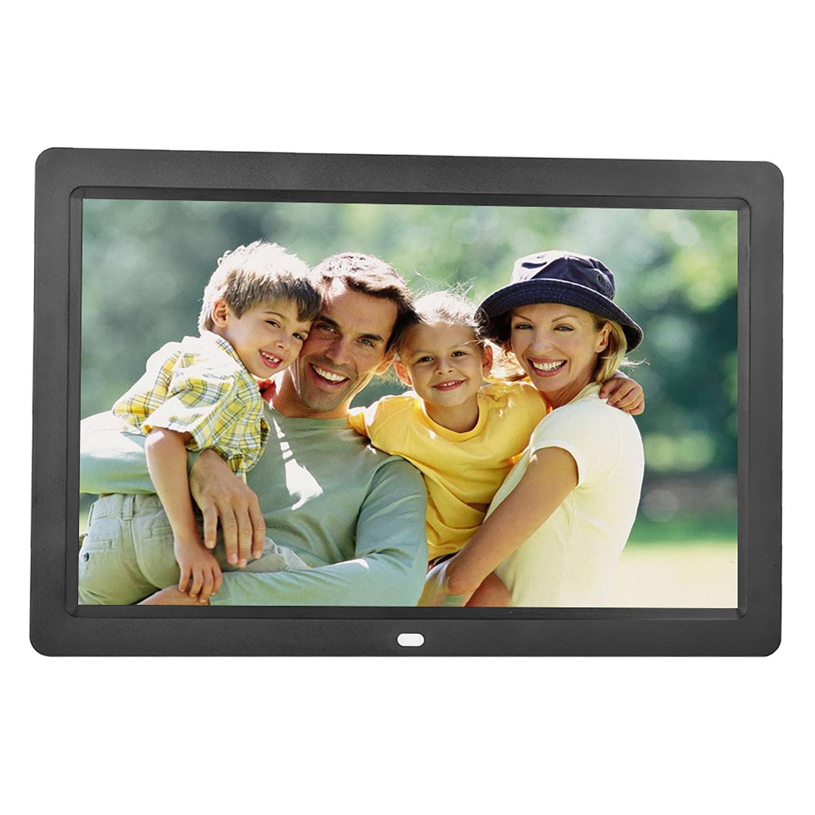 

12-дюймовая 1280*800HD Цифровая фоторамка Будильник Видеоплеер Альбом Пульт дистанционного управления Черный чёрный