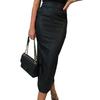 Gonna Lunga Sexy Bodycon da Donna in Ecopelle Vita Alta Gonna a Matita Vestibilità Stretta con Spacco Posteriore per Club Appuntamenti Feste Ufficio Uso Quotidiano