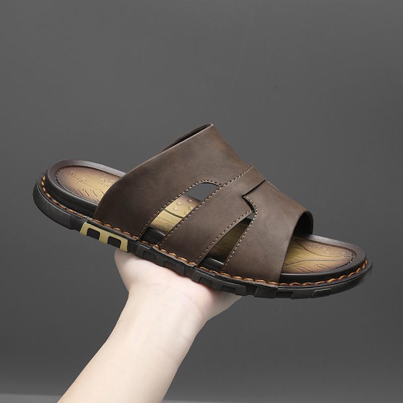 Fashion CYYTL Summer Mens Slippers Casual Shoes Beach Sandals Outdoor Slides Leather Walking Comfort Luxury Designer Lightweight Fashion