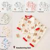Childrens Cotton Pajama Set With Animal Prints For Newborns And Infants