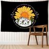 Sunflower Planet Tapestry Wall Hanging Natural Plants Bohemian Hippie Carpet Beach Towel Art Family Bedroom Room Decor