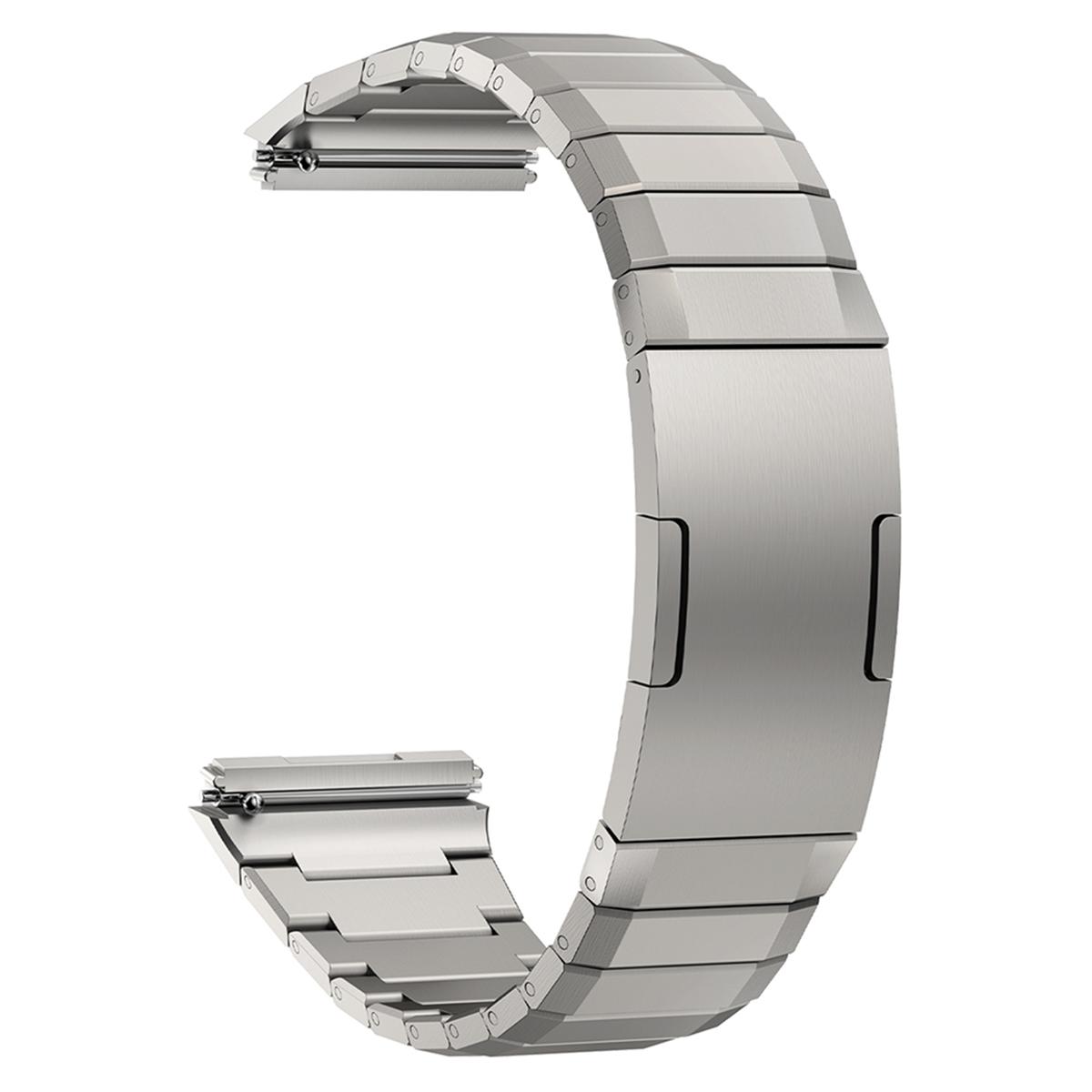 

For Huawei Watch GT 4 46mm Stainless Steel Watch Strap 1-Bead Replacement Wrist Band Silver