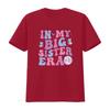 Groovy In My Big Sister Era Womens T Shirt White vintage Washed Versatile Slightly Top For Everyday Wear Comfortable Stretched