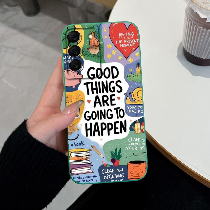 New Case For Samsung Galaxy S22 S21 S20 Ultra Plus FE Vibrant Cartoon Phone Shell Full Coverage Anti Fingerprint Soft Cover For Samsung Premium Bumper