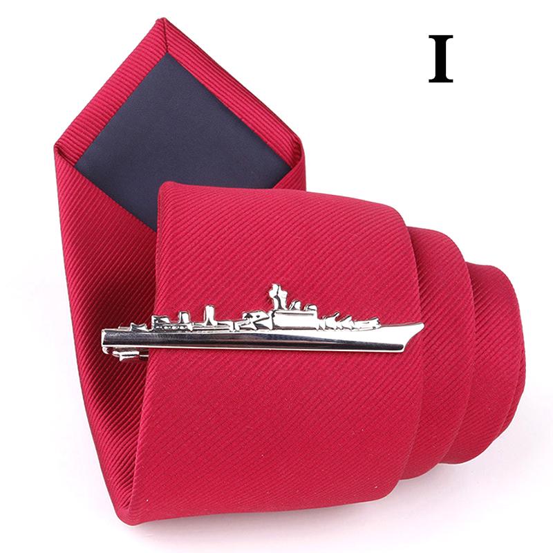 Men Alloy Metal Gold Color Tie Clips Clasp Cufflinks Steamship Dolphin Airplane Tie Bar Wedding Party Jewelry Pin