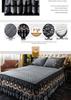 European Crystal Velvet Quilted Bed Skirt - Autumn/Winter Thick Lace Bedspread, Non-slip Flannel, 1.5m/1.8m Bedding Set