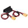Large Current RC Airplane Model   with On/Off LED, Spare Port for Charging, Hvy Duty XT60 Connector, Male and Female Connectors,  and Convenient
