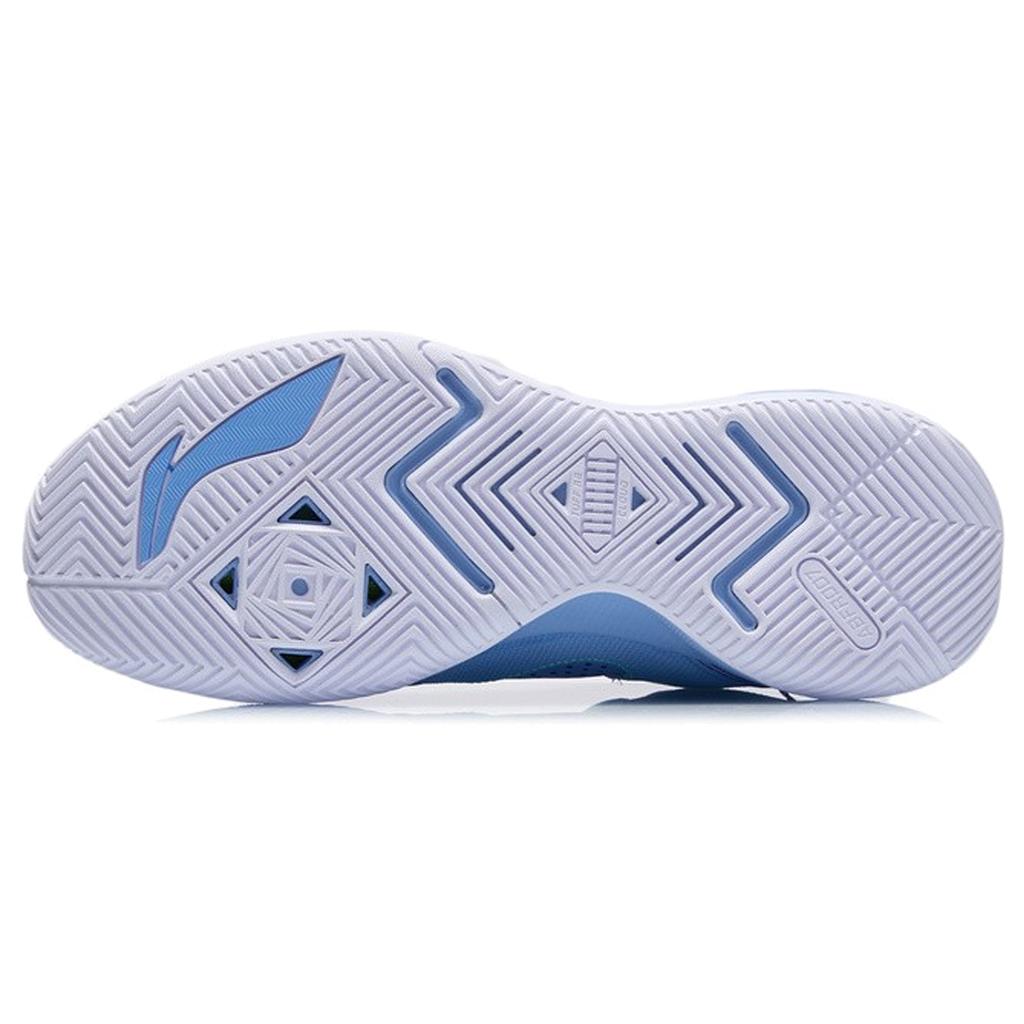 New LiNing Storm Cushioning Anti Slip And Wear Resistant Breathable Coverage Support Mid Top Basketball Shoes Men's Blue ABFR007-1