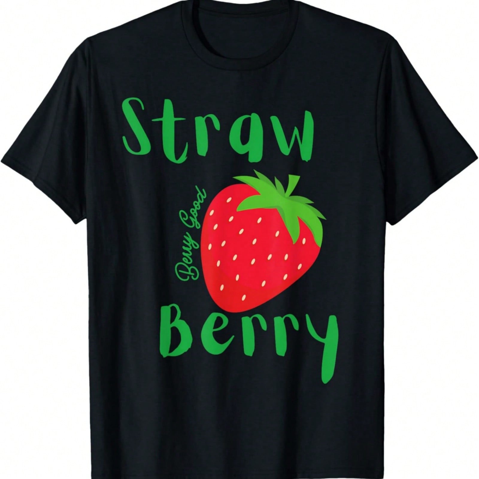 Strawberry Hearbeat Fruit Lover Fruitarian Strawberries Farm T-Shirt S разноцветный