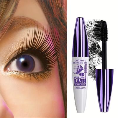 Waterproof Mascara Black Lengthening Volumizing Mascara Natural Long Lasting Smudge-Proof Mascara with Lash Primer