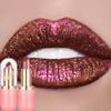 7- Aurora Chameleon Metallic Lip Stick High Shine Long-Lasting Diamond Blue Purple Lip Gloss for Halloween & Stage Makeup