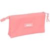 Trousse Triple - SAFTA - F.C. Barcelona Chica - Confortable - Polyvalente - Couleur Corail