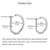 3-5Pcs Hypoallergenic 316L Stainless Steel Fake Piercing Nose Rings,D-Shape Septum Nose Ring Clip On Nose False Piercing Jewelry