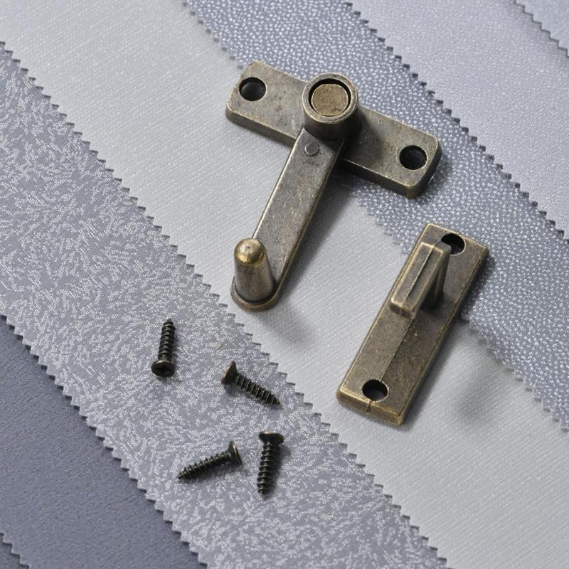 Elegante Serratura a Scatto in Bronzo Antico Maniglia Serratura Scorrevole per Finestre e Porte per Scatole Portagioielli in Legno Fatto a Mano