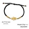 LIKGREAT Klassisches Fatima-Hand Armbänder Verstellbar Glücksbringer Hamsa Spiritueller Schmuck Edelstahl Herren Damen Wicca Geschenk