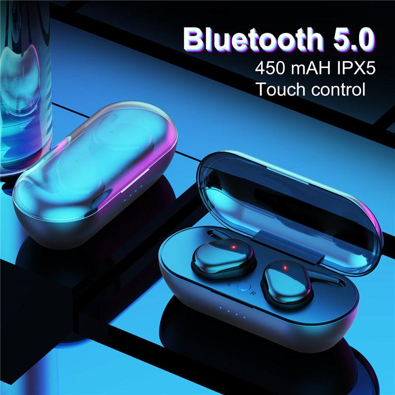Admisitr Touch Bluetooth Headphones Dual-ear Stereo Wireless Dual-ear Tws with Power Bank Function 5.0