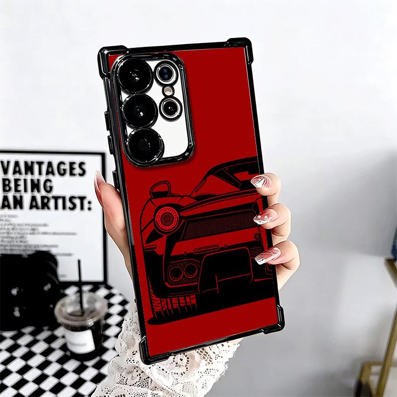 Super Sports Car Simple Desgin Soft Phone Case For Samsung Galaxy S26 Ultra S25 Edge S24 FE S23 Plus S22 S21 + S20 Plating Anti-