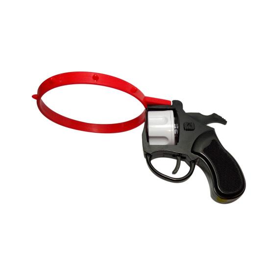 1 Set Russian Roulette Revolver Toy with 10 Balloons Desktop Lucky Turntable Wheel Popping Balloon Shooter Bar Party Interactive Game Prank Toy