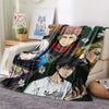1PC Jujutsu Kaisen Patterned Flannel Blanket Suitable For All Seasons For Home Decor Warmth And Comfort Gifts Holiday Present