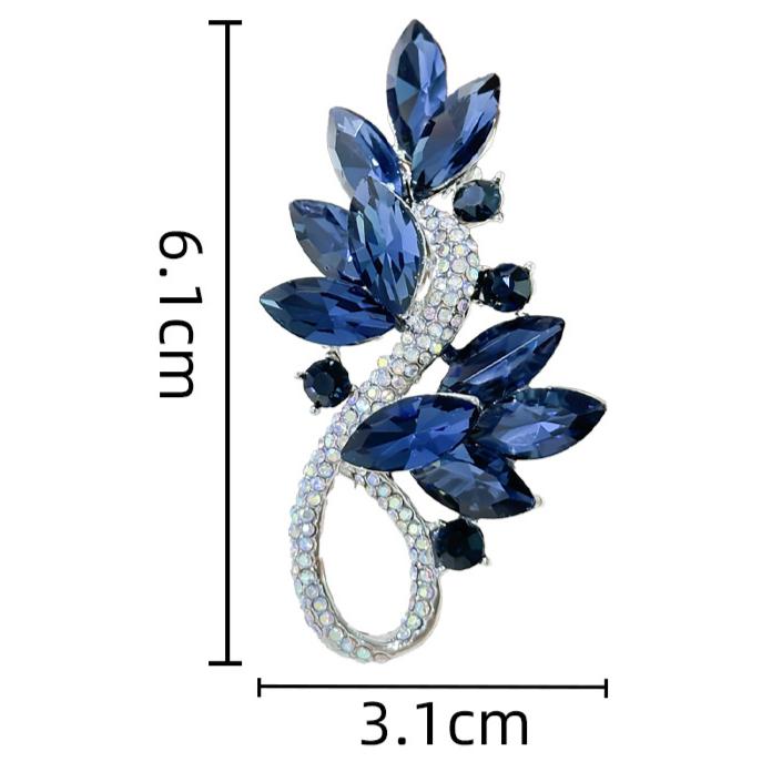 Luxury Crystal Personalized Brooch High-end Women's New Full Diamond Corsage Light Luxury High-end Pin Suit Accessories