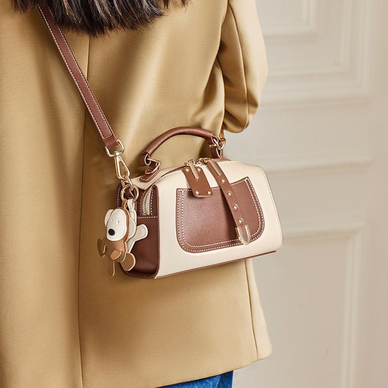 Mrs. Qiao Handbag for Women 2025 New Crossbody Bag Genuine Leather Pillow Bag High-end Feel Women's Shoulder Bag