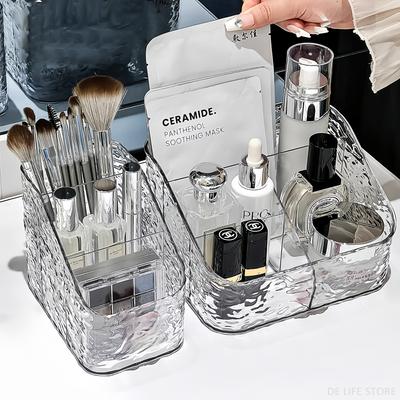 Kosmetik-Organizer für Schminktisch Make-up-Organizer Klare Acryl-Kosmetikaufbewahrungsbox Parfümhalter Hautpflege-Organizer für Lippenstift